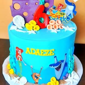 Shark tail cake