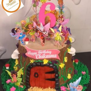 Wood house cake